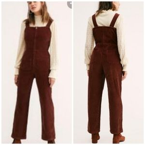 NWOT Free People Luna Cord Overalls One Piece